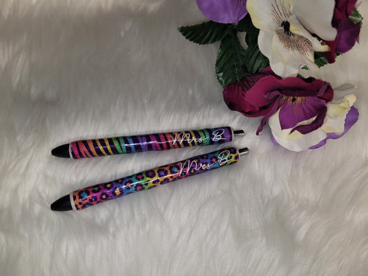 Colorful Animal print Glitter Pen