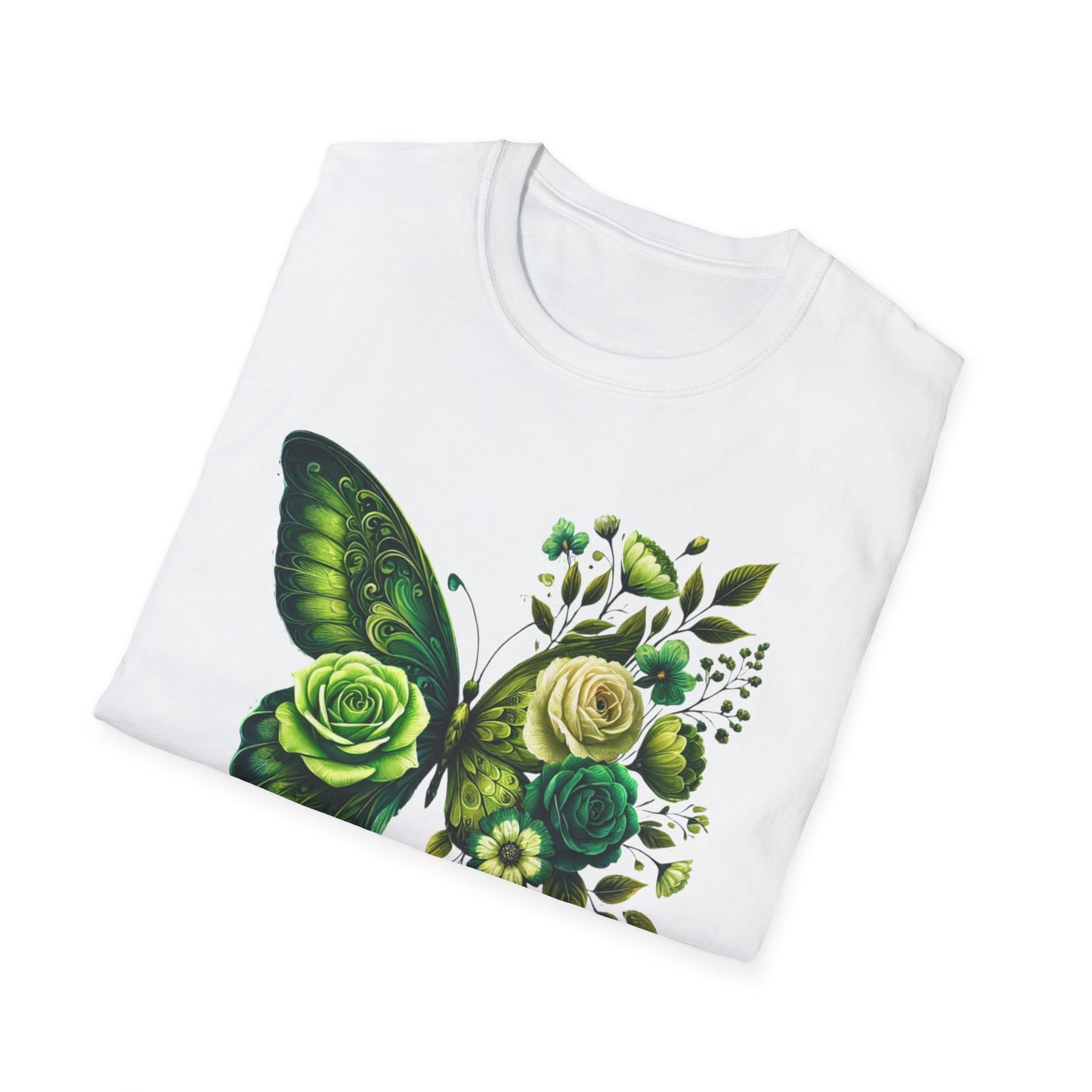 Fresh Vibes Butterfly Floral Unisex Softstyle T-Shirt