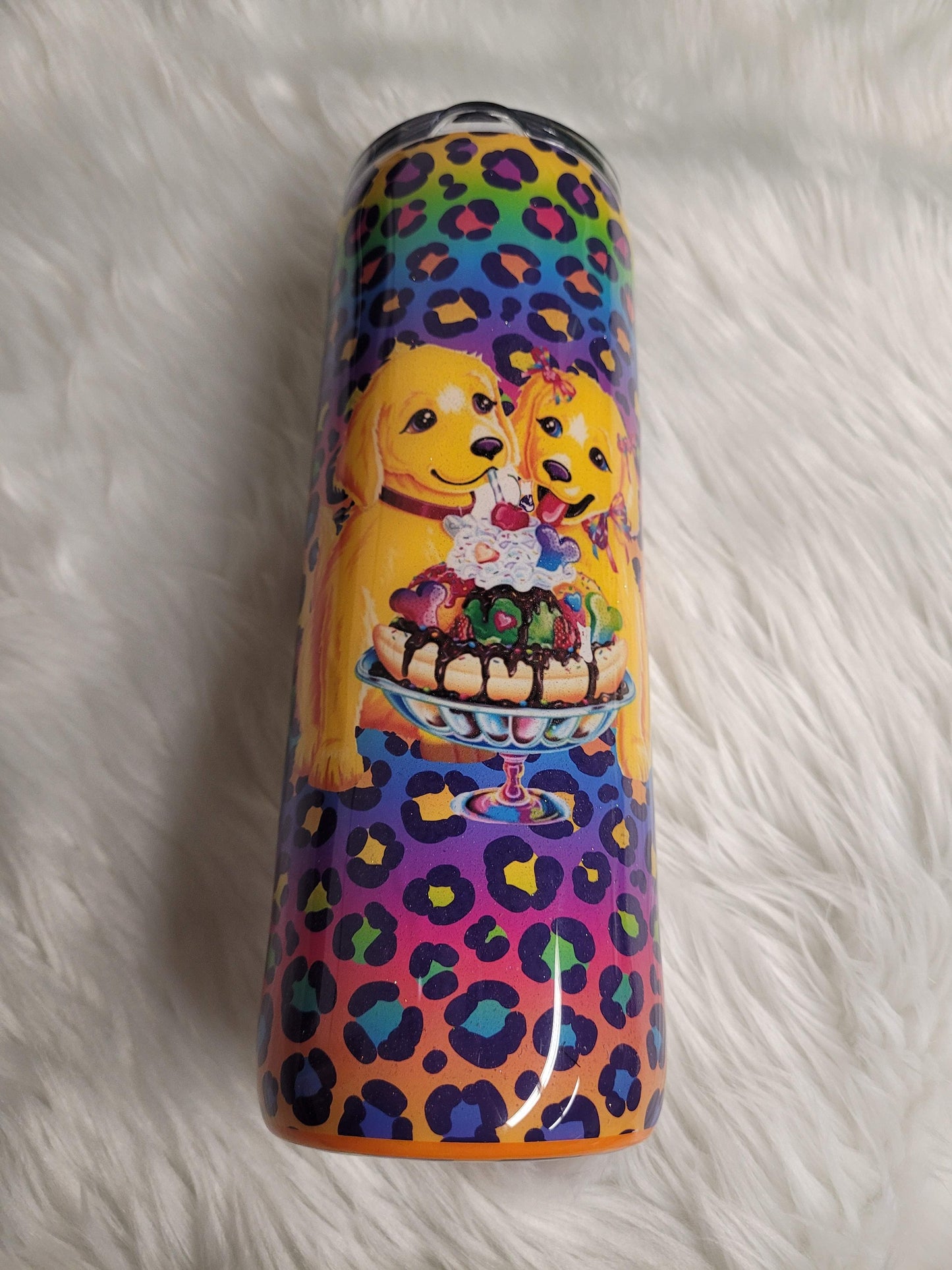 80's Style Colorful  Glitter Tumbler and mathing pen