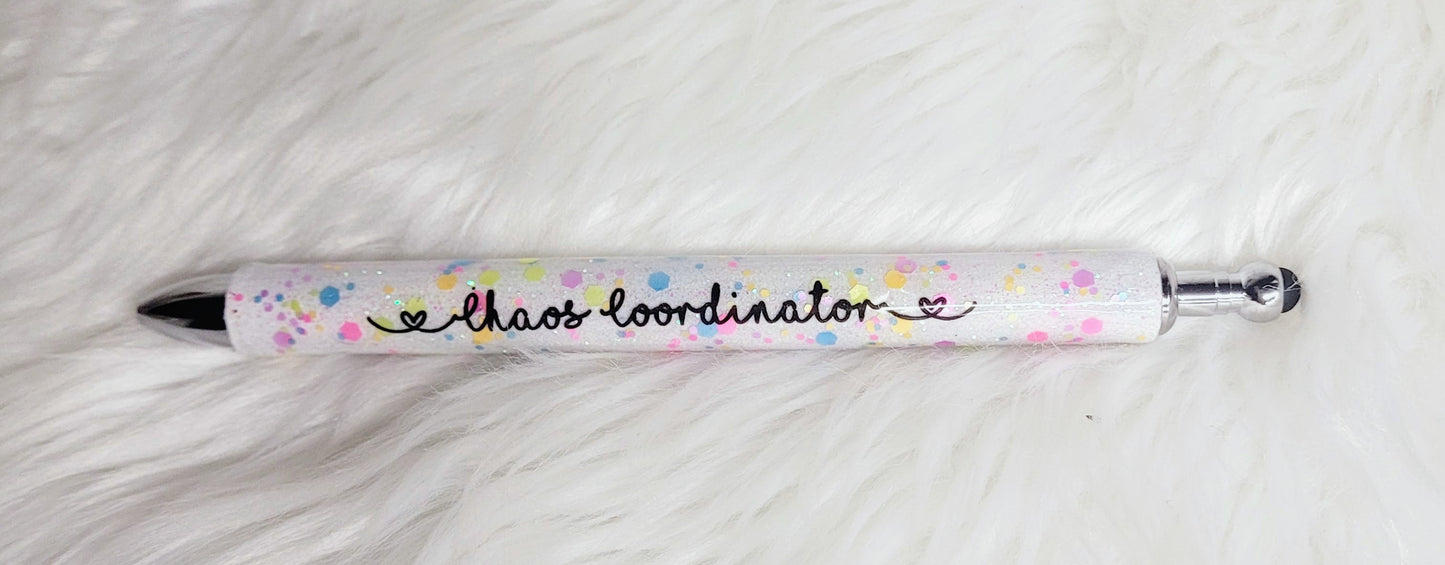 Chaos Coordinator Glitter Pen