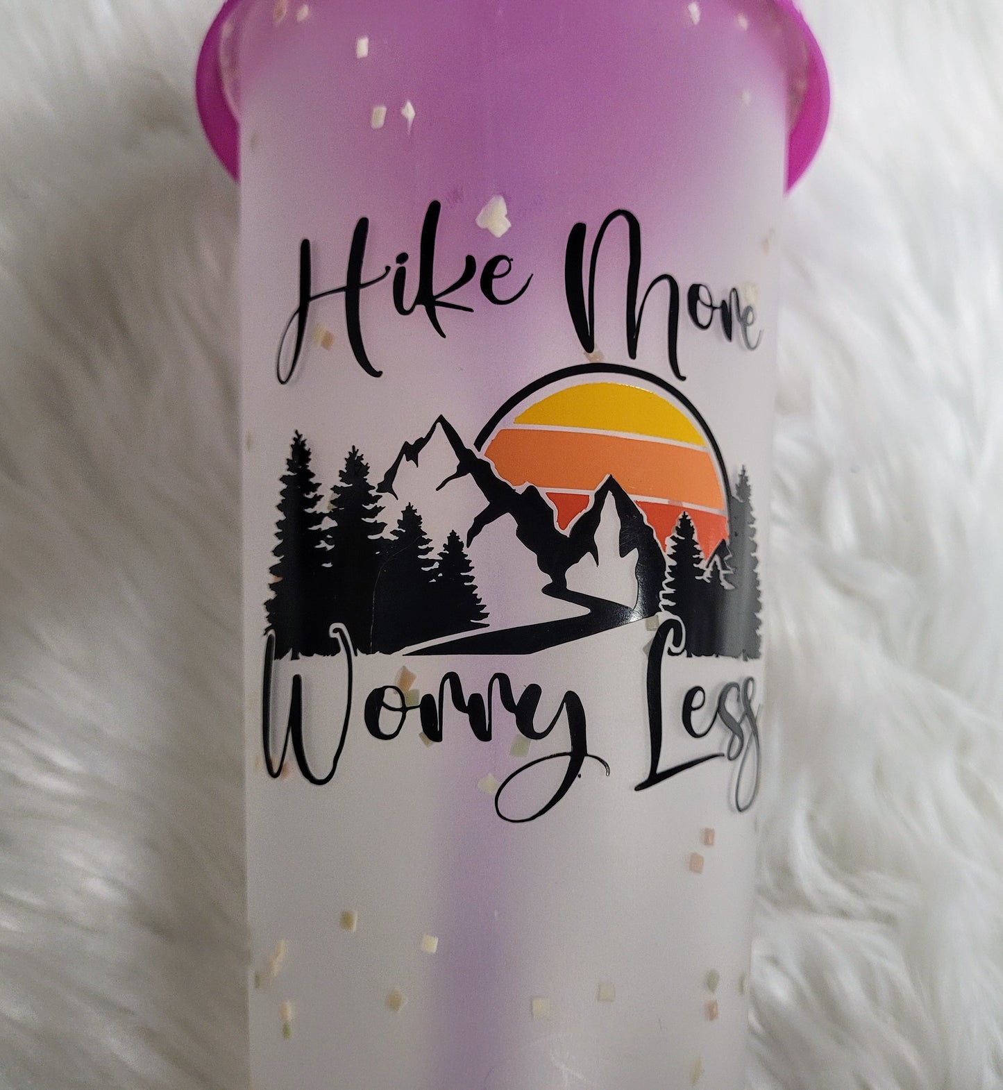 Hike More Worry Less Color Changing Cold Cup