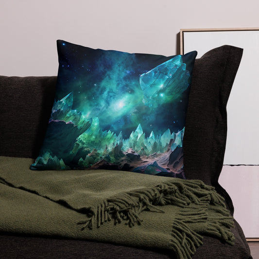 Green Crystal Field Pillow