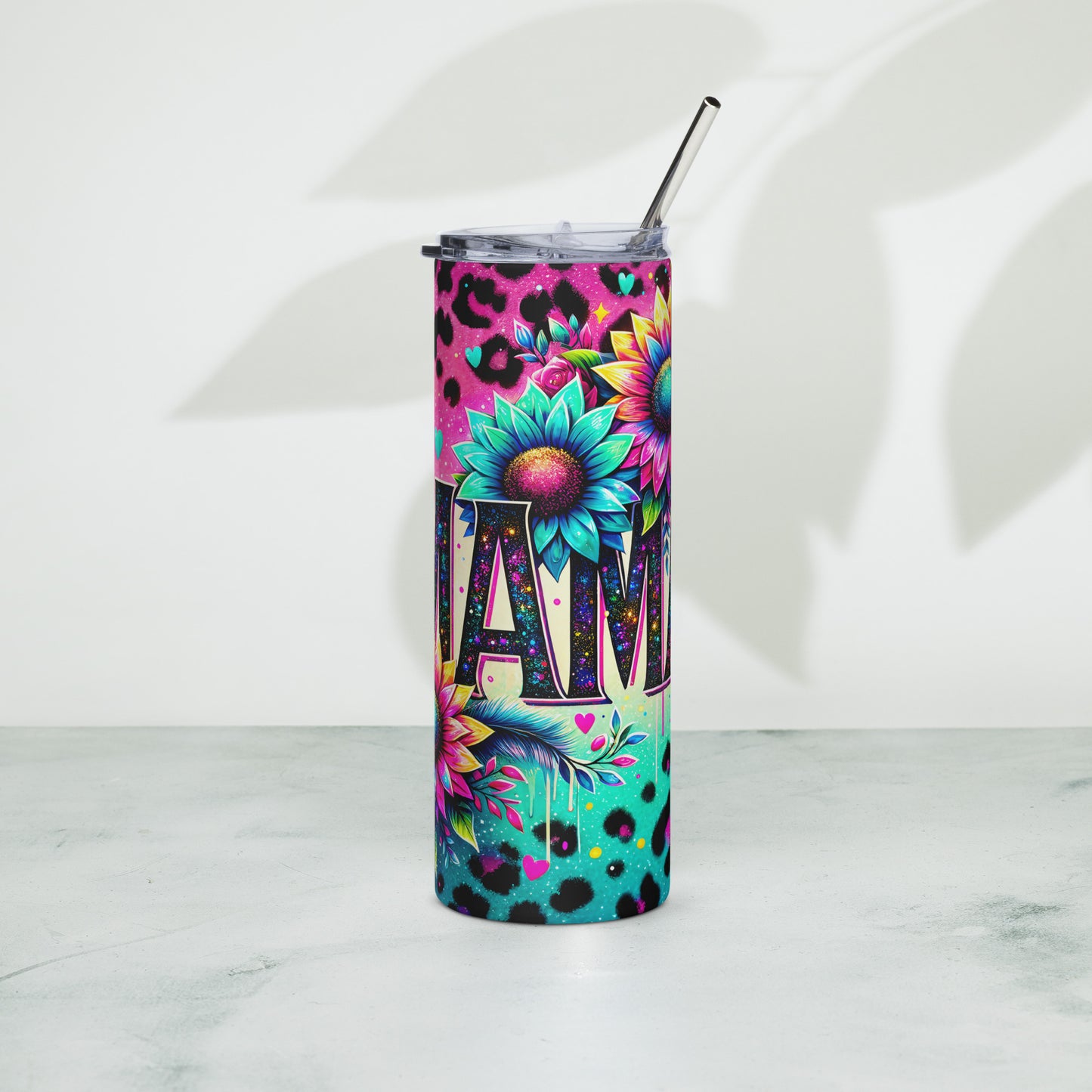 Bright Sunflower Mama Stainless steel tumbler