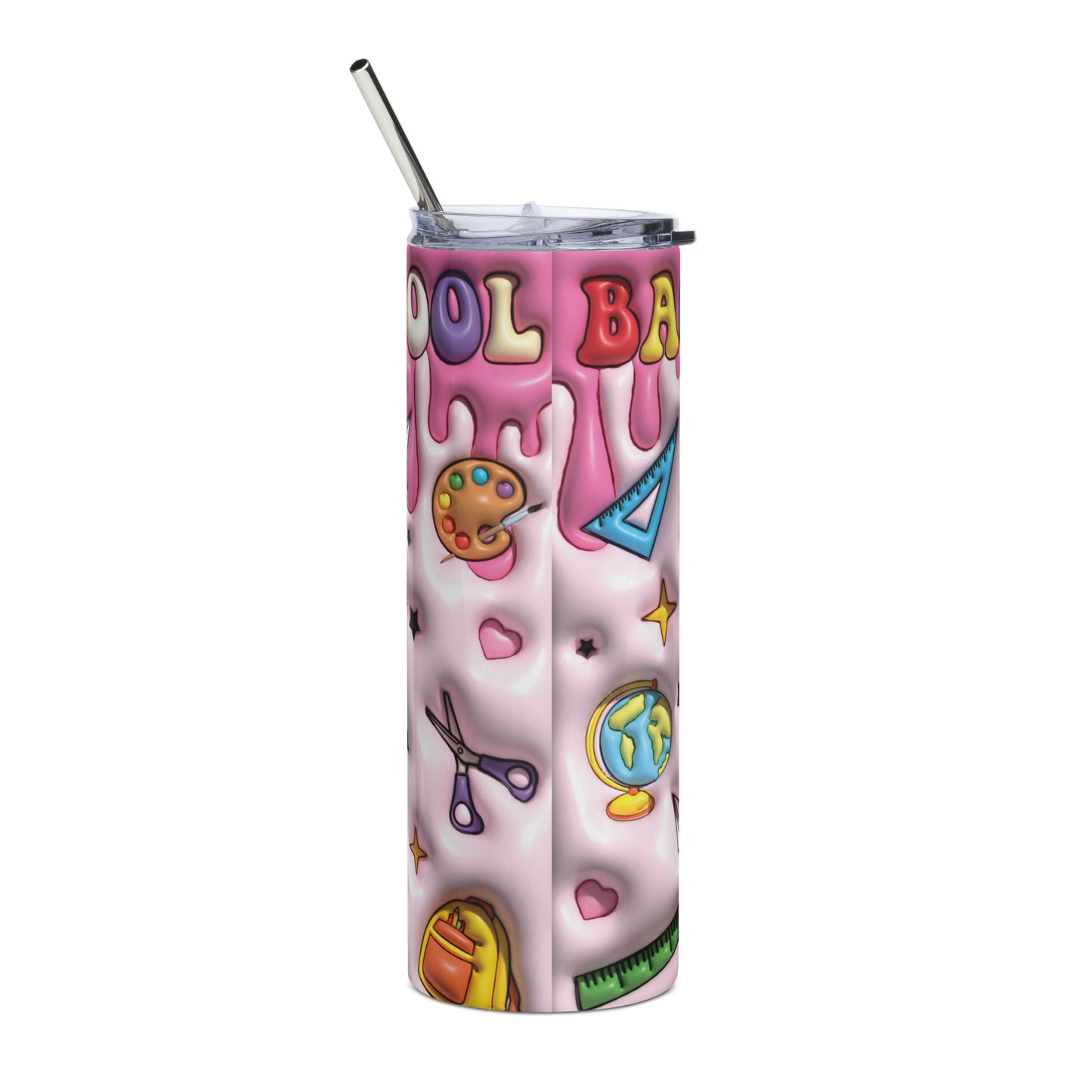 Puffy Back to School Stainless steel tumbler