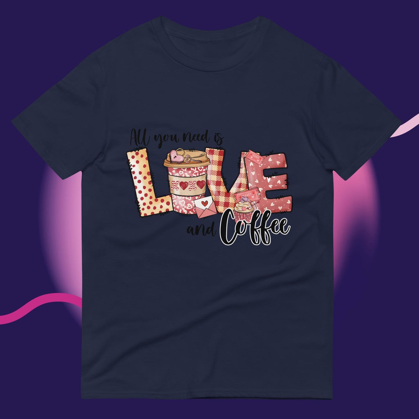 Sparkle-kiss-creations-all-you-need-is-love-coffee-t-shirt-navy
