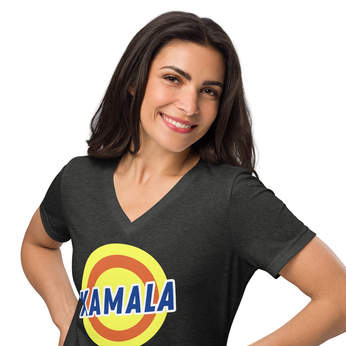 Kamala- Removes Nasty Orange Stains relaxed V-neck T-shirt