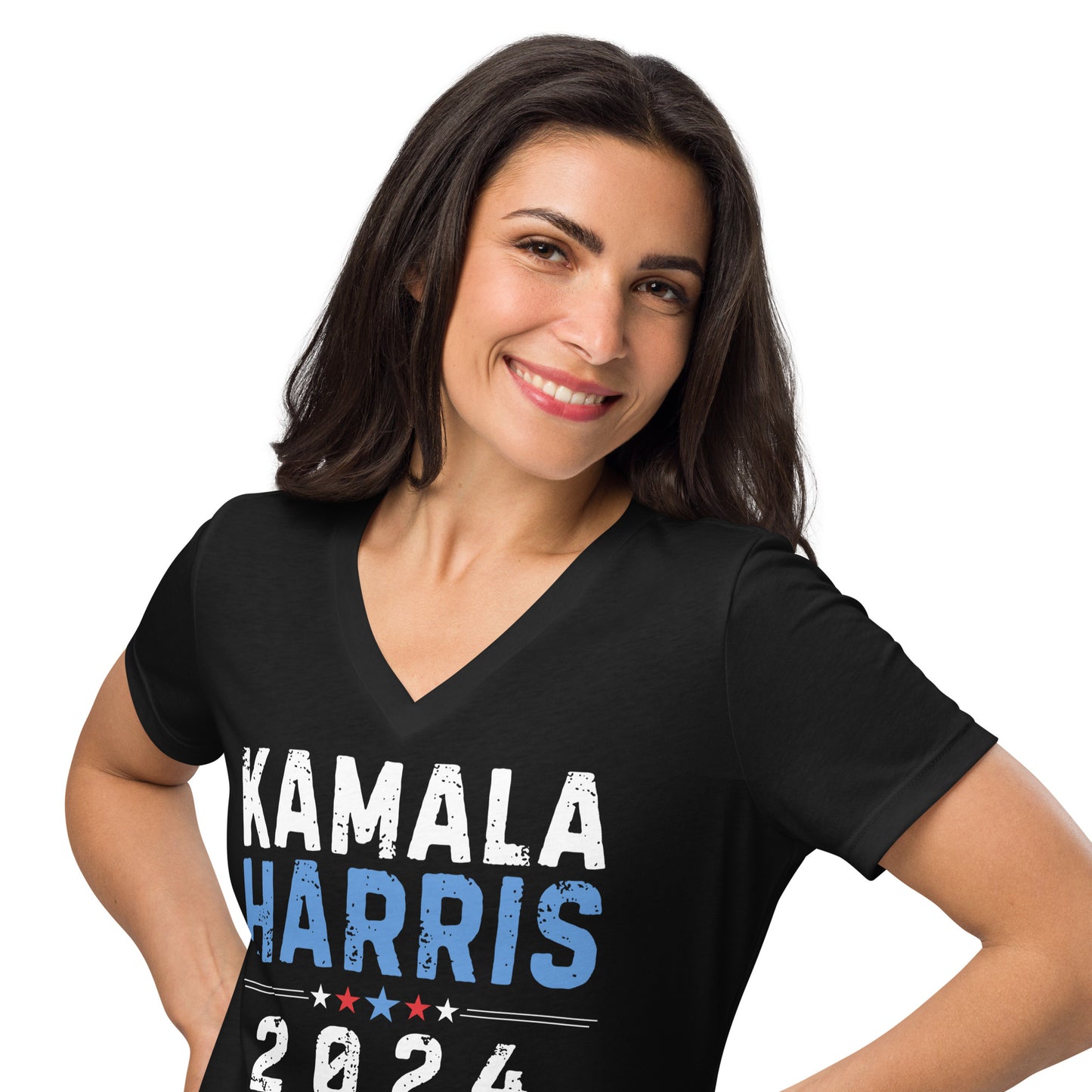 Kamala Harris 2024-Women’s relaxed v-neck t-shirt