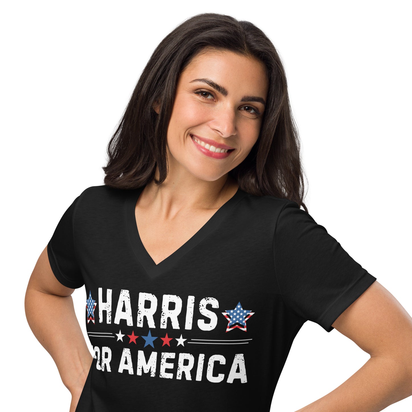 Harris for America Women’s relaxed v-neck t-shirt