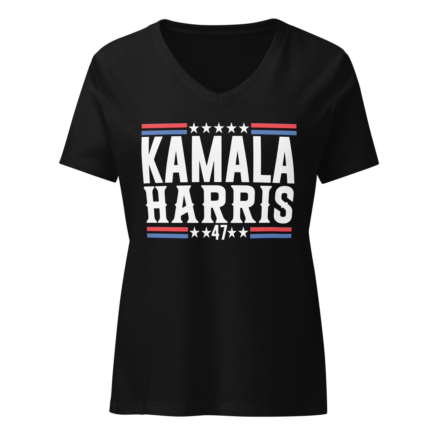 Harris For President 2024 Women’s relaxed v-neck t-shirt