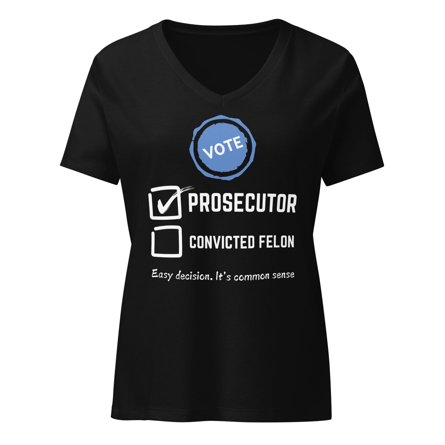 Vote-Prosecutor Women’s relaxed v-neck t-shirt