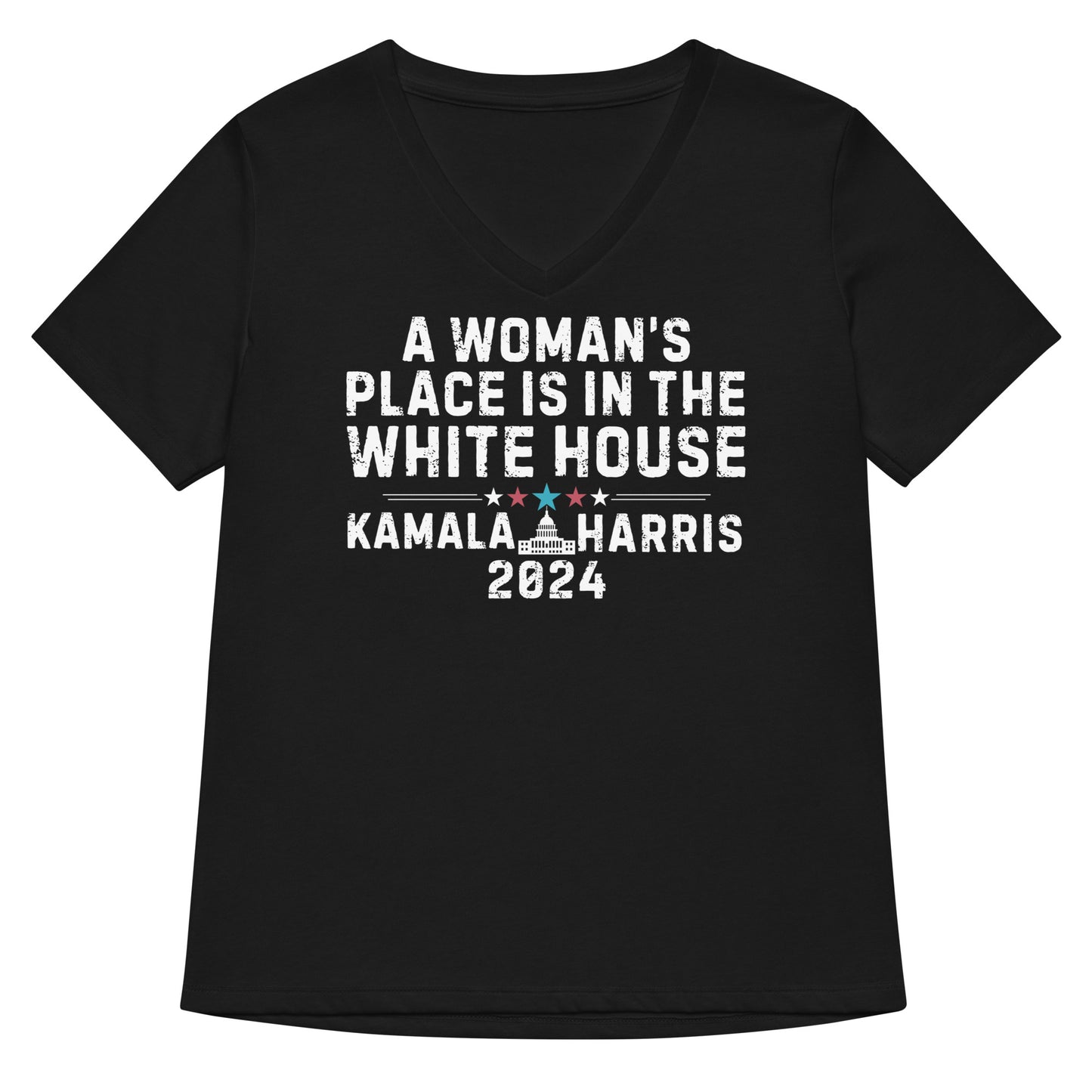 A Woman's place is the White House-Women’s relaxed v-neck t-shirt