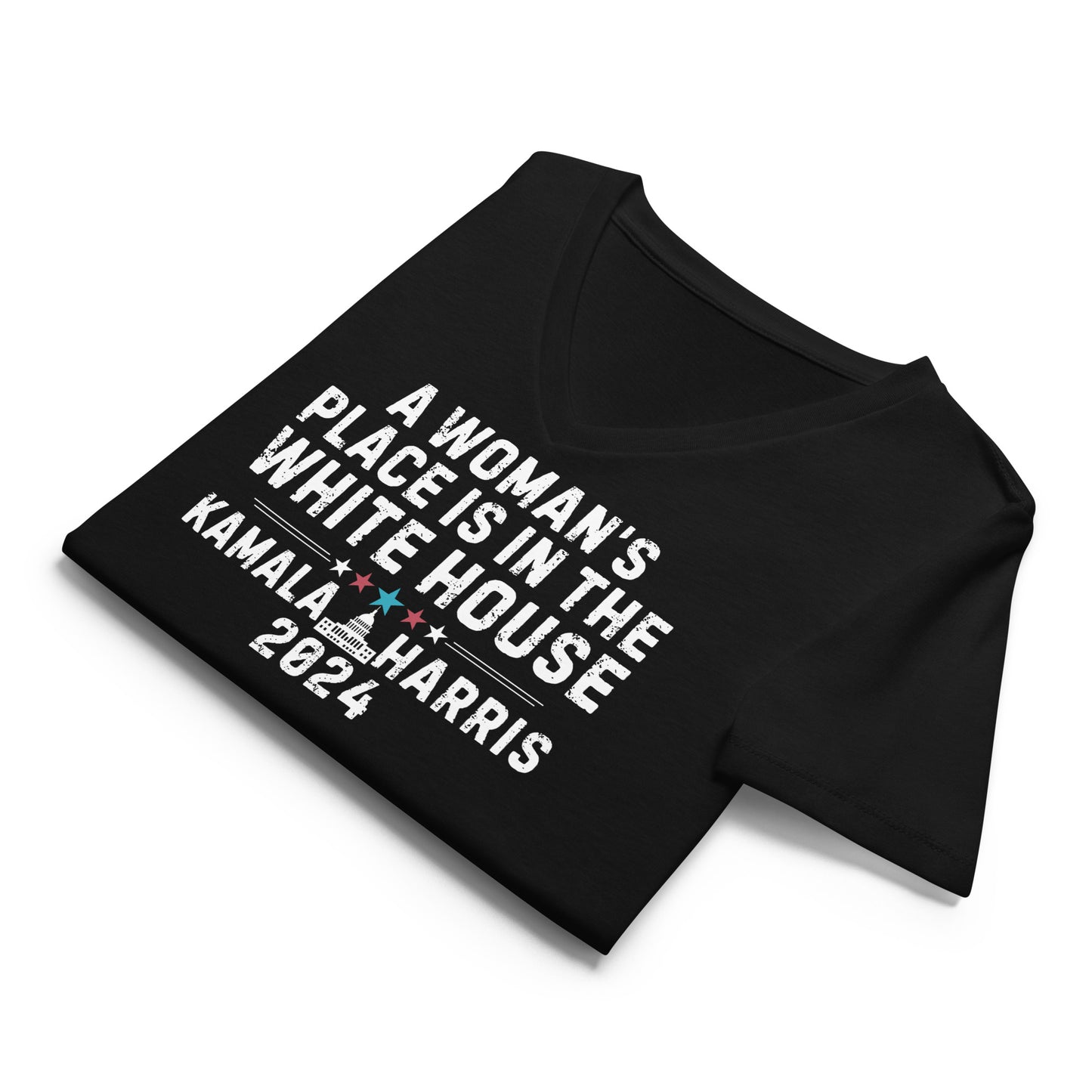 A Woman's place is the White House-Women’s relaxed v-neck t-shirt