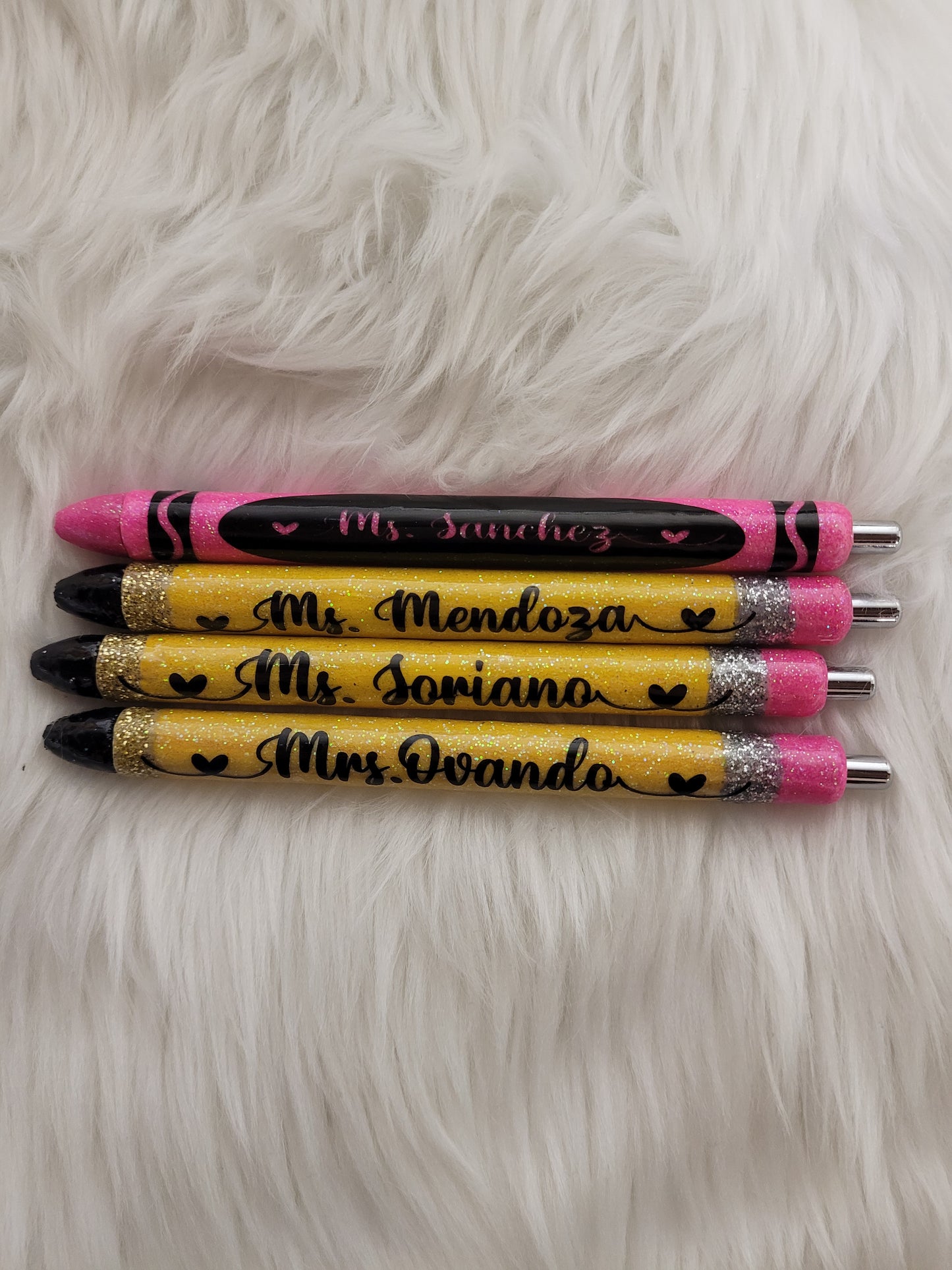 Customized Teacher Glitter Pens