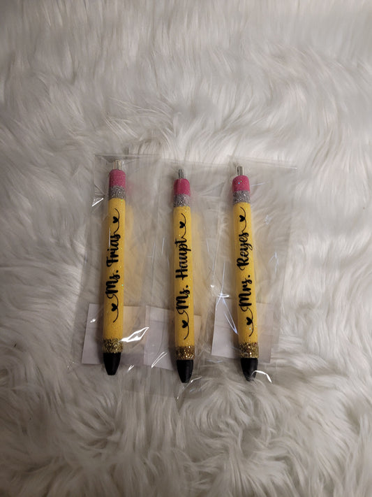 Customized Teacher Glitter Pens