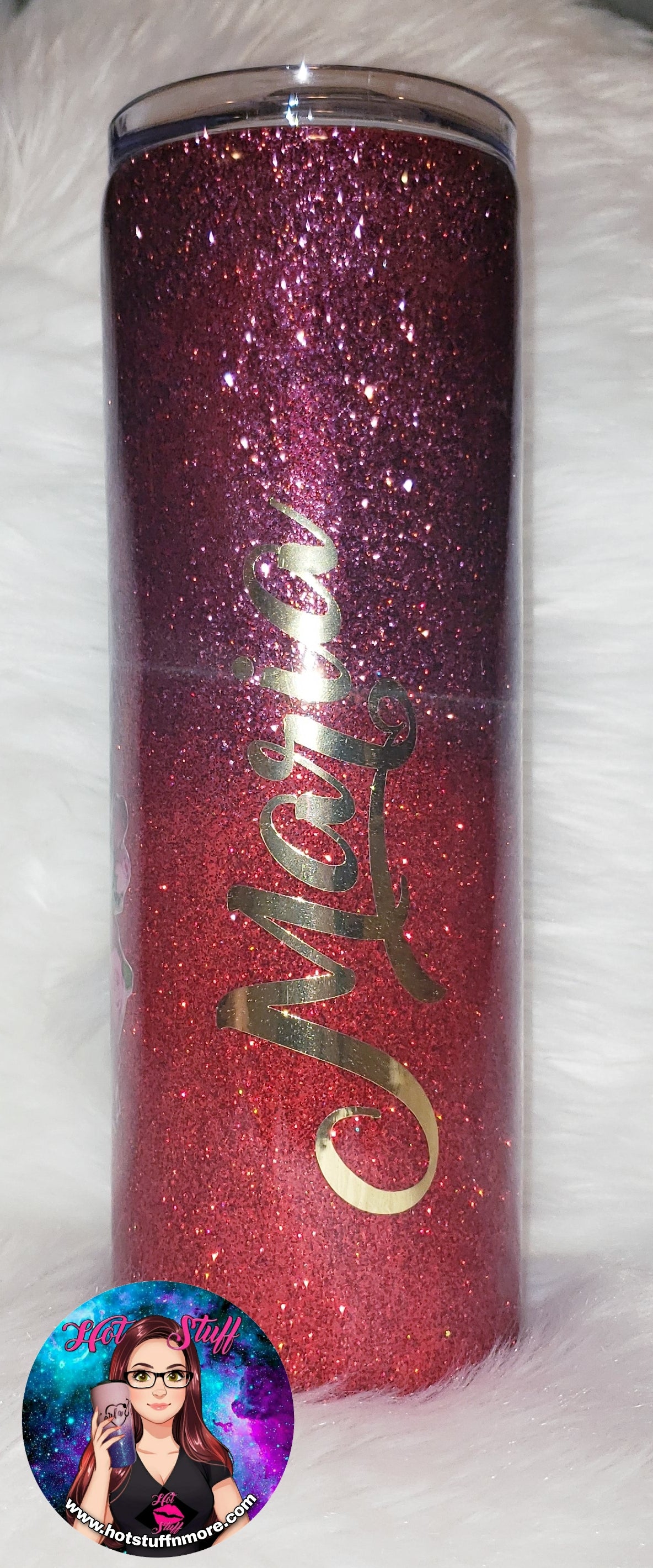 Virgen De Guadalupe Glitter Tumbler